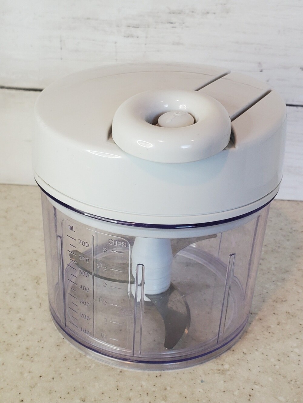 Pampered Chef Manual Food Processor Chopper 3 Cup Pull Handle Salsa Prep